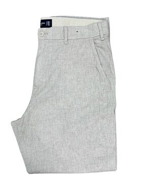 ABERCROMBIE & FITCH. Men's Casual Linen-Blend Pants in Light Taupe